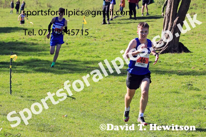 Mens under-17s, 2022 NECAA Cross Country Relays, Thornley Hall Farm, Peterlee, County Durham, October 15th. Photo: David T. Hewitson/Sports for All Pics